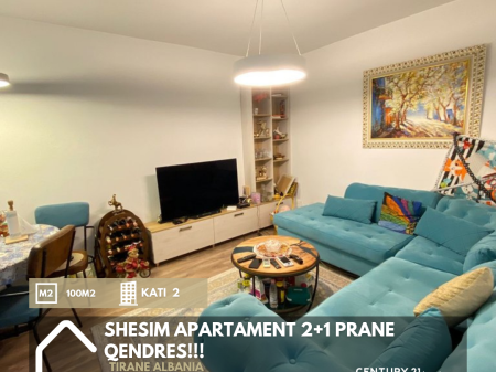 SHESIM APARTAMENT 2+1 PRANE QENDRES!!!