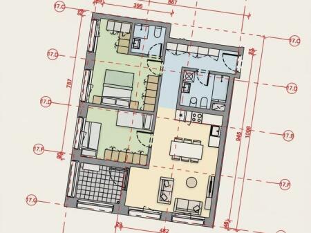 2+1 apartment with parking space for sale in Ali Demi, Tirana – 88 m², 170,000€