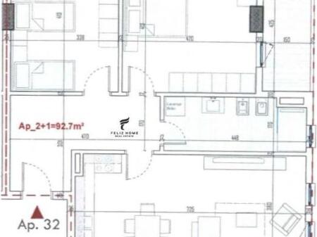 APPARTAMENTO 2+1 IN VENDITA PASKUQAN, 113.000 EURO