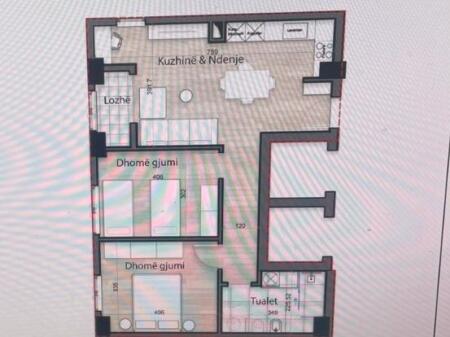 Okazion !  Shitet apartament 2+1 me sip 98 m  ne PORCELAN  Kati 8 (jo i fundit) Në një pallat ne fazë ndërtimi aktualisht sapo fillon Karabinaja