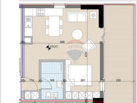 Shitet apartament 1+1 tek Univers City.