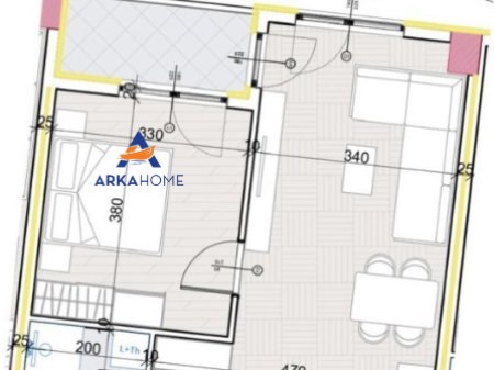 SHITET APARTAMENT 1+1 "TEK ALUNA RESIDENCE,PASKUQAN" 92.170 EURO