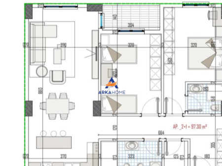 SHITET APARTAMENT 2+1+BALLKON "APOLLO RESIDENCE,PASKUQAN" 113000 EURO