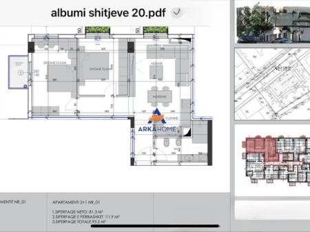 SHITET APARTAMENT 2+1+BALLKON "PRANE RRUGES DHIMITER KAMARDA,ALI DEMI" 147.000 EURO