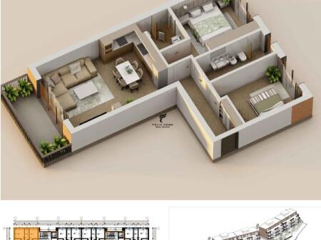 SHITET APARTAMENT 2+1+2 TEG 221.400 EURO