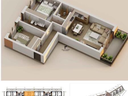 SHITET APARTAMENT 2+1+2 TEG 212.400 EURO