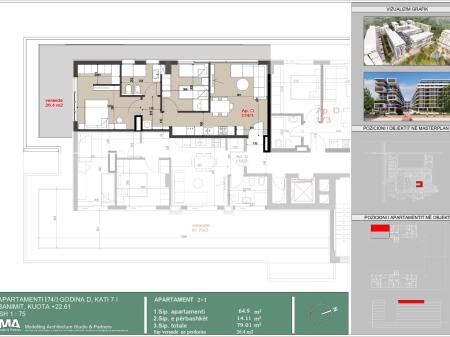 For sale 2+1+ parking space, Univers City