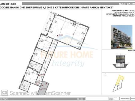 Shitet, Apartament 3+1+2, Farmacia 10, Tiranë.