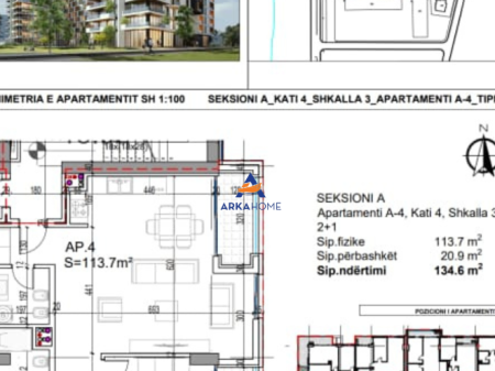 FOR SALE APARTMENT 2+1+BALCONY "VLORË, LUNGO MARE" 390,340 EURO