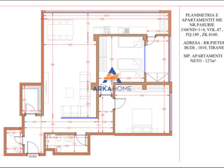 SHITET APARTAMENT 2+1+BALLKON "RRUGA E ELBASANIT" 450.000 EURO