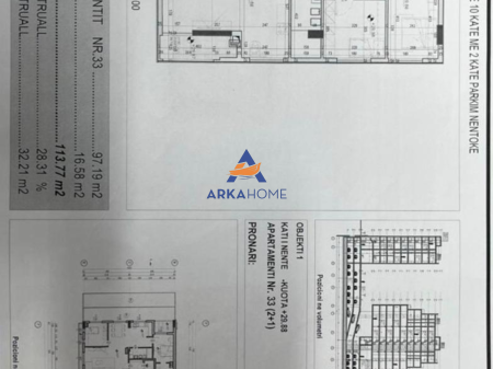 SHITET APARTAMENT * 2+1+ BALLKON "NE ASTIR " 182.032 EURO