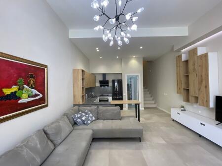 FOR SALE DUPLEX apartment 2+1 with yard, Residence “Kodra e Diellit” near British School”