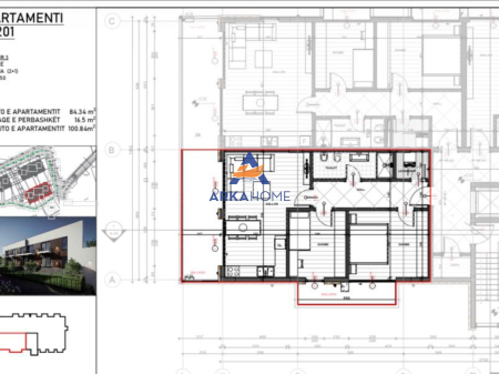 SHITET APARTAMENT 2+1+ BALLKON "RRUGA PICALLVE , FSHAT I RI AFER SAUKUT" 156.302 EURO