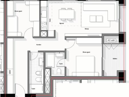 Shitet Apartament 2+1 – Bulevardi i Ri, Tiranë