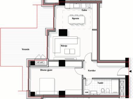 Shitet Apartament 1+1 – Bulevardi i Ri, Tiranë