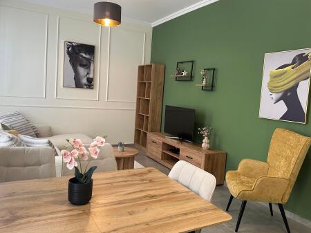 Apartament me qera 1+1+Parkim te Bulevardi i Ri!