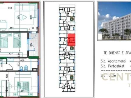 Apartament 2+1 per shitje ne Kamez