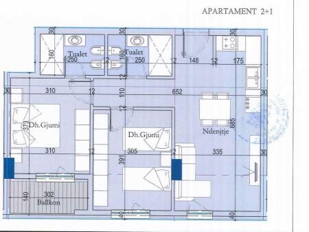 Vendesi in vendita appartamento 2+1 alla Kthesa Kamzes !!!!