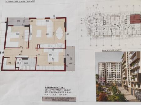 Shitet apartament  2+1+Ballkon Rajoni policise nr.4(Afer me kinostudion)
