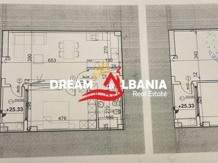 Shitet apartament 1+1 prane QSUT ne rrugen e Dibres, Tirane ID (41111190)