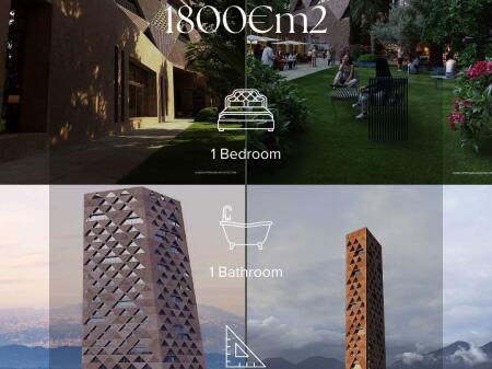 shitet apartament 1+1 te tirana tower