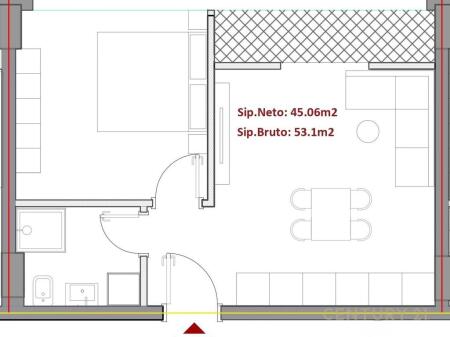 APPARTAMENTO 1+1 IN VENDITA, IN VIA 5 MAJI, TIRANA!!