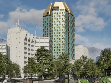 Appartamento 1+1 in vendita a Bazar Gate, 9 piani nel Centro di Tirana
