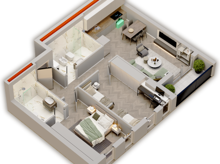 Appartamento 2+1 in vendita a Univers City