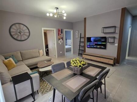 A few minutes away from Kodra e Diellit1 Residence, an apartment is for rent, 2+1+2+veranda, furnished. 900 EURO