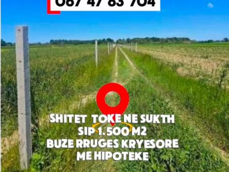 💥 Toke Në  Shitje Me HIPOTEKE Ne Sukth –  Durres , Buze Rruge   – Mundësi e Artë Investimi 🔥