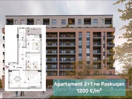 Paskuqan, 2+1 apartment for sale 1200 euro m²