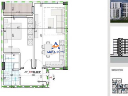 VENDESI APPARTAMENTO 1+1+BALCONE "KAMEZ , MEHILLAJ RESIDENC" 56.280 EURO