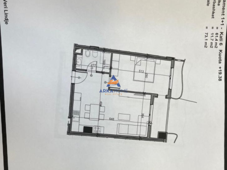 SHITET APARTAMENT 1+1+BALLKON "PASKUQAN" 91.250 EURO
