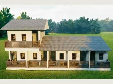 Casa per ospiti 122 metri 6 camere 6 bagni costruita in legno 22 metri 80 eu