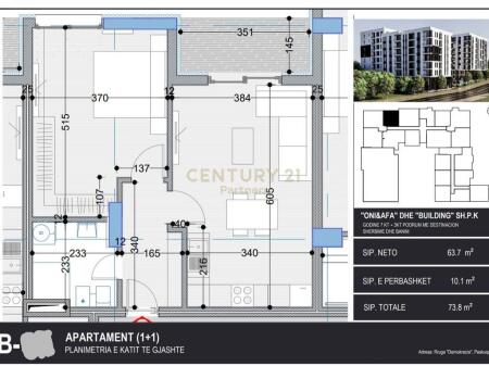 SHESIM APARTAMENT 1+1 TEK BELFIORE RESIDENCE II, Paskuqan!