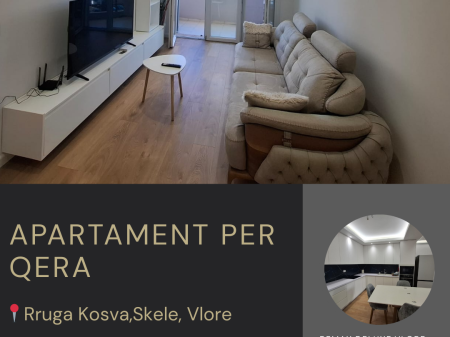  Apartament 2+1 me Qera Afatgjatë, Skelë, Vlorë (pas Riviera)