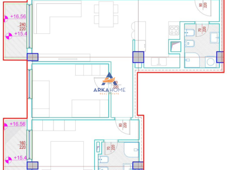 FOR RENT APARTMENT 2+1+2 BALCONIES "RRUGA E BARRIKADAVE" 80000 LEKE