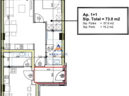 SHITET APARTAMENT 1+1 "LAPRAKË – RRUGA DRITAN HOXHA” 125000 EURO