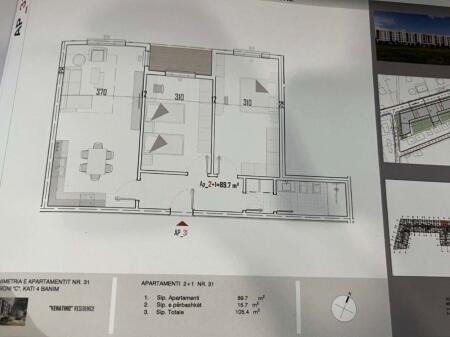 VENDESI APPARTAMENTO 2+1 KAMEZ 8,450,000 LEKE