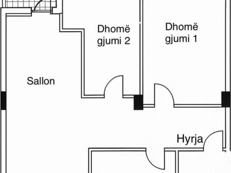 Qira Apartament 2+1, pallati EkoMarket, Yzberisht