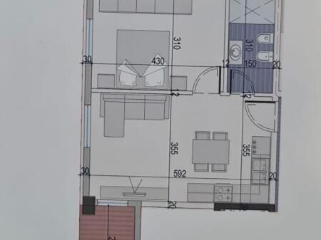 Apartment 1+1 for sale at Dogana