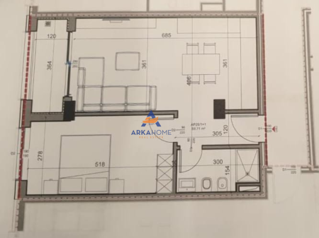 FOR SALE APARTMENT 1+1 AT "RRUGA PASHE GUCIA 169,725 EURO"