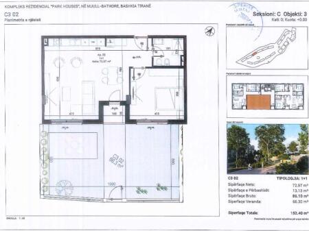 💥 OKAZION- SHITET APARTAMENT 1+1 ME VERANDË TË MADHE – PARK HOUSE, Mjull Bathore!