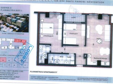 💥SHITET APARTAMENT 2+1+2 – Rruga Kokonozëve, Porcelan / Kinostudio!