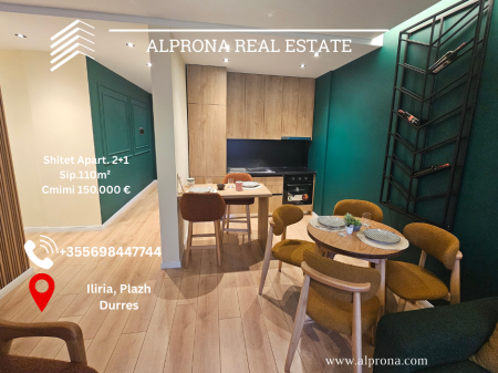 Shitet apartament 2+1 plazh durres