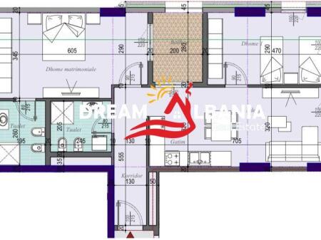 Appartamento 2+1+2 In Vendita A Tirana Entry (ID 41212095)