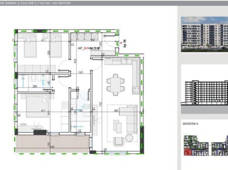 SHITET APARTAMENT 2+1 KAMEZ 102.000 EURO