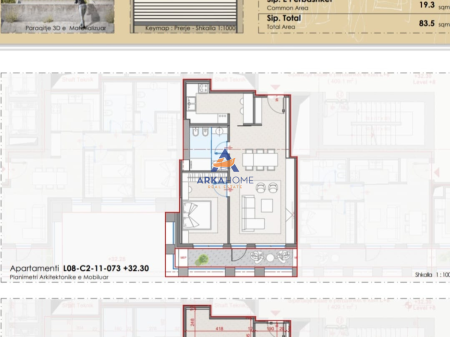 SHITET APARTAMNT 2+1+BALLKON "MANHATTAN RESIDENCE, ZOGU I ZI" 183.700 EURO