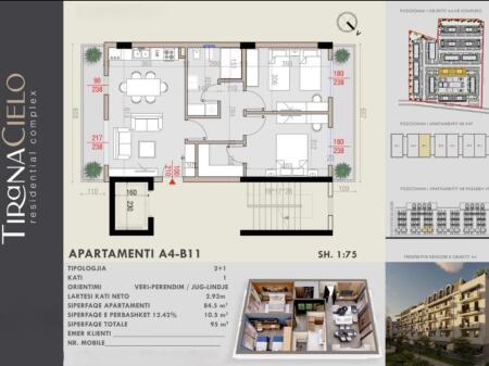 SHITET APARTAMENT 2+1 MJULL-BATHORE 187.000 EURO   