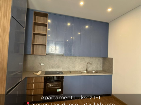 Apartament me qira 1+1 + post parkimi 📍 Spring Residence – Vasil Shanto